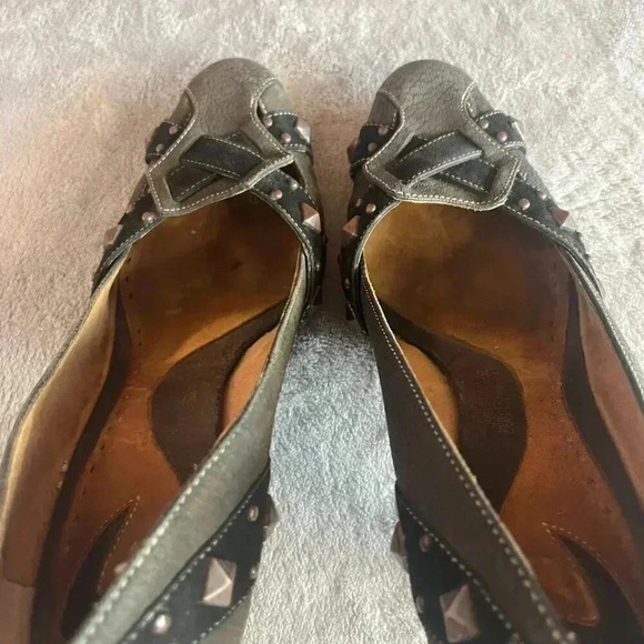 Donald J. Pliner Sport-I-Que Beatrice Muted Black Studded High Heel Pump Shoes - Picture 9 of 16